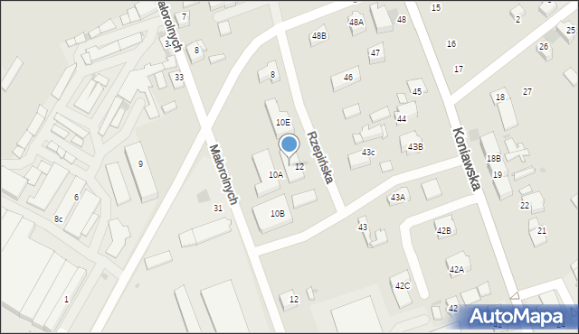 Gorzów Wielkopolski, Małorolnych, 10D, mapa Gorzów Wielkopolski