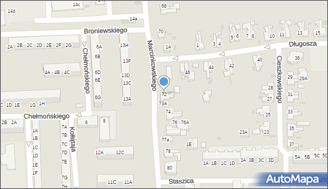 Gorzów Wielkopolski, Marcinkowskiego Karola, 72, mapa Gorzów Wielkopolski