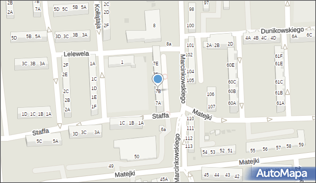 Gorzów Wielkopolski, Marcinkowskiego Karola, 7B, mapa Gorzów Wielkopolski