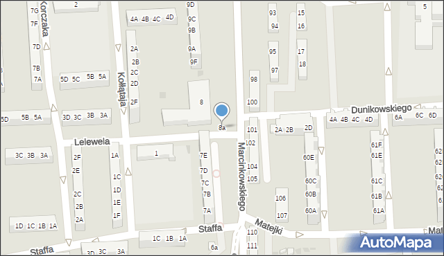 Gorzów Wielkopolski, Marcinkowskiego Karola, 8a, mapa Gorzów Wielkopolski