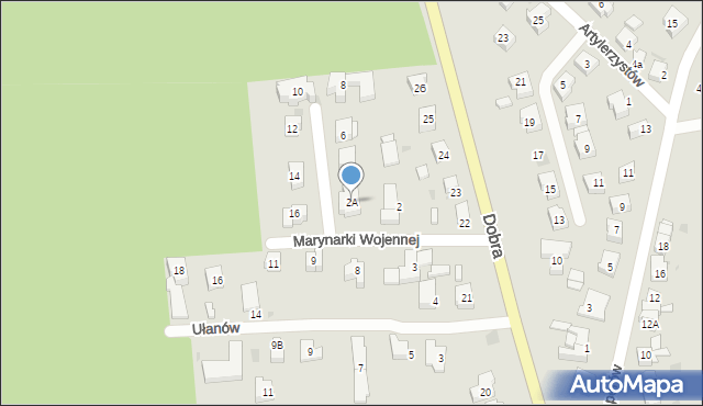 Gorzów Wielkopolski, Marynarki Wojennej, 2A, mapa Gorzów Wielkopolski