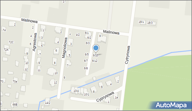 Grabówka, Malinowa, 6/10, mapa Grabówka