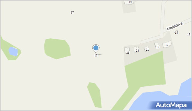 Grabówko, Malinowa, 12, mapa Grabówko