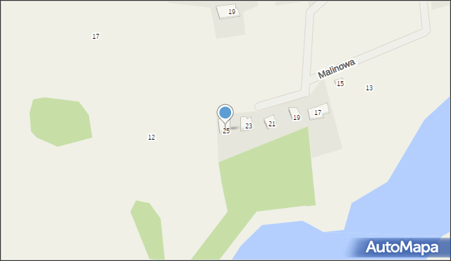 Grabówko, Malinowa, 25, mapa Grabówko