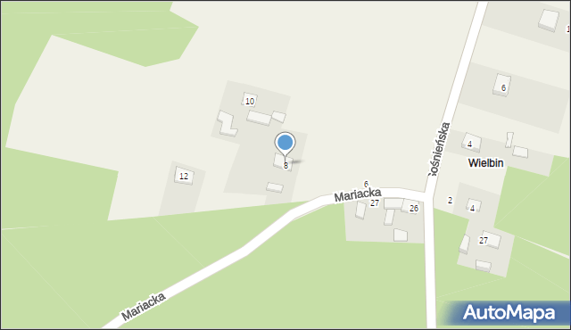 Granowiec, Mariacka, 8, mapa Granowiec