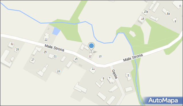 Grochów Włościański, Mała Strona, 12a, mapa Grochów Włościański