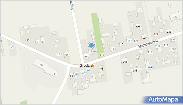 Grodzisk, Mazowiecka, 109, mapa Grodzisk