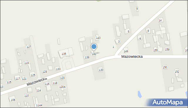 Grodzisk, Mazowiecka, 141, mapa Grodzisk
