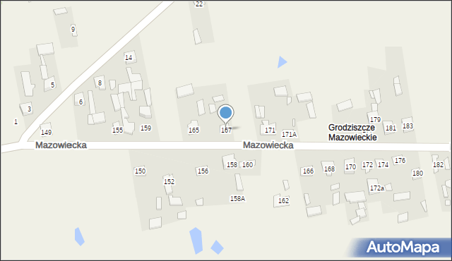 Grodzisk, Mazowiecka, 167, mapa Grodzisk