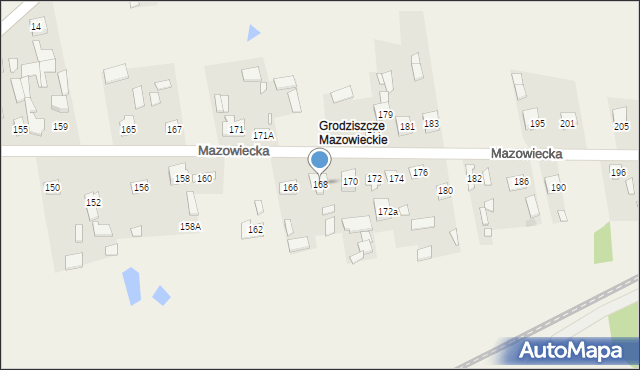 Grodzisk, Mazowiecka, 168, mapa Grodzisk