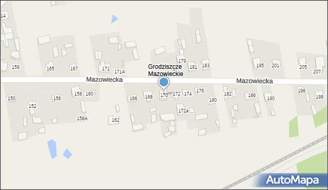 Grodzisk, Mazowiecka, 170, mapa Grodzisk