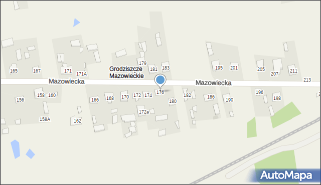 Grodzisk, Mazowiecka, 176, mapa Grodzisk