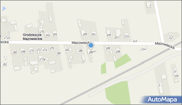 Grodzisk, Mazowiecka, 190, mapa Grodzisk