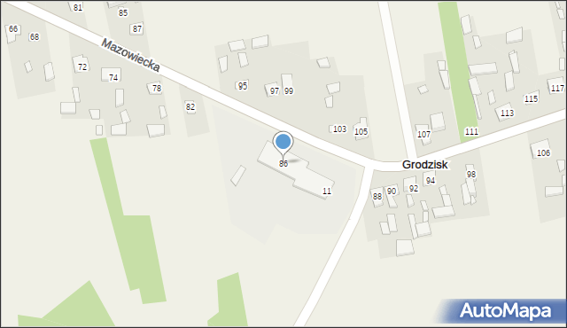 Grodzisk, Mazowiecka, 86, mapa Grodzisk