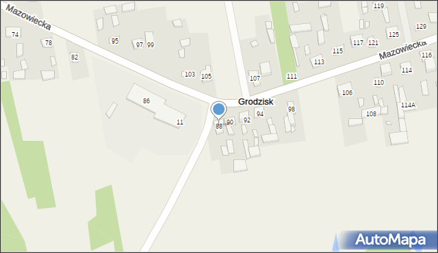 Grodzisk, Mazowiecka, 88, mapa Grodzisk