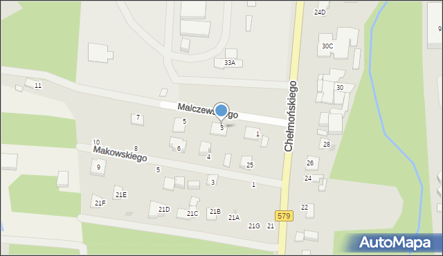 Grodzisk Mazowiecki, Malczewskiego Jacka, 3, mapa Grodzisk Mazowiecki