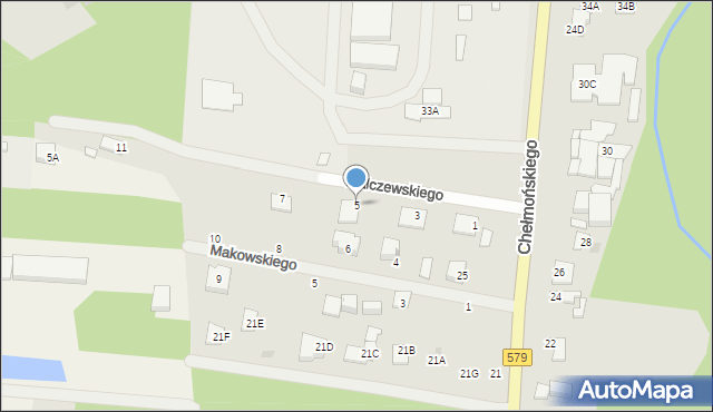 Grodzisk Mazowiecki, Malczewskiego Jacka, 5, mapa Grodzisk Mazowiecki