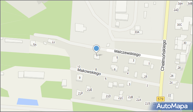 Grodzisk Mazowiecki, Malczewskiego Jacka, 7, mapa Grodzisk Mazowiecki