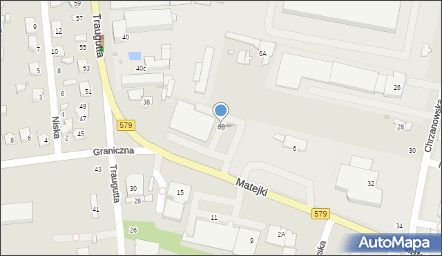 Grodzisk Mazowiecki, Matejki Jana, 6B, mapa Grodzisk Mazowiecki