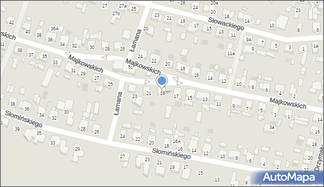Grodzisk Wielkopolski, Majkowskich, 19, mapa Grodzisk Wielkopolski