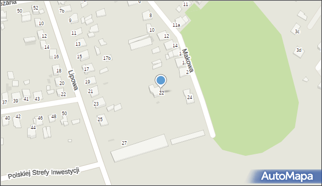 Grudziądz, Makowa, 22, mapa Grudziądza