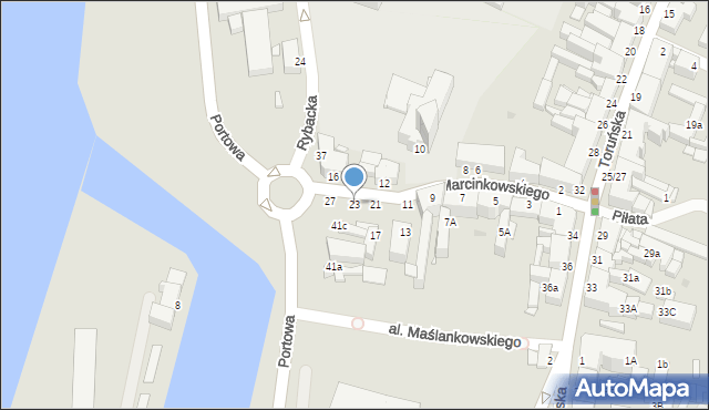 Grudziądz, Marcinkowskiego, 23, mapa Grudziądza