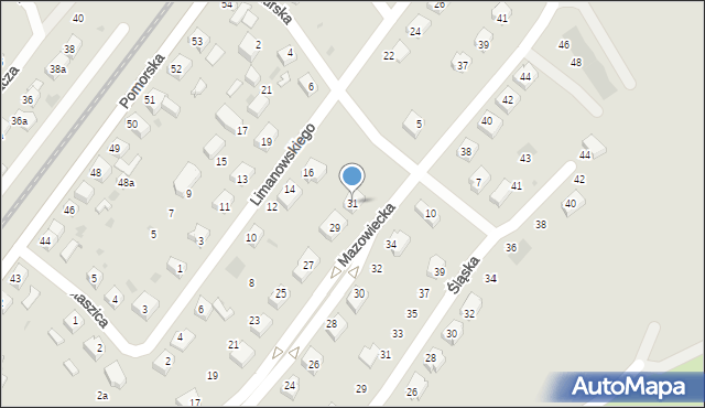 Gryfino, Mazowiecka, 31, mapa Gryfino