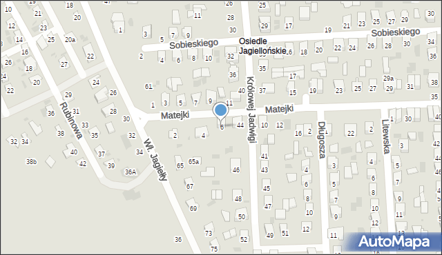 Hrubieszów, Matejki Jana, 6, mapa Hrubieszów