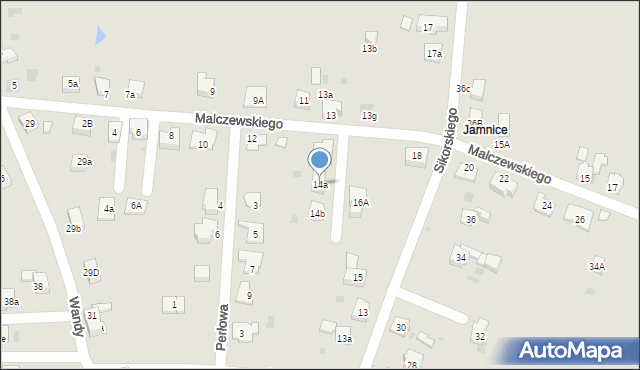 Imielin, Malczewskiego Jacka, 14a, mapa Imielin