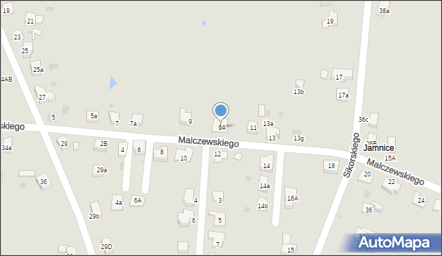 Imielin, Malczewskiego Jacka, 9A, mapa Imielin