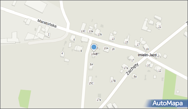 Imielin, Maratońska, 10AB, mapa Imielin