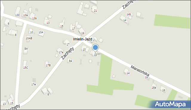 Imielin, Maratońska, 12, mapa Imielin