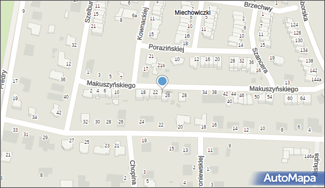 Inowrocław, Makuszyńskiego Kornela, 24, mapa Inowrocławia