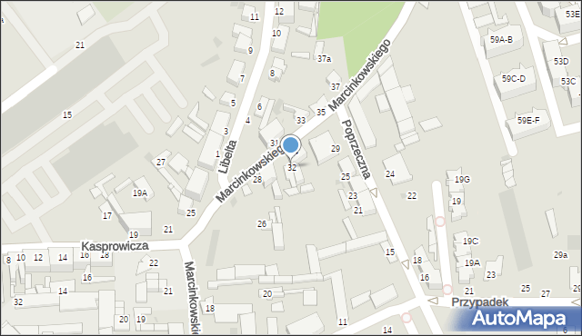 Inowrocław, Marcinkowskiego Karola, 32, mapa Inowrocławia
