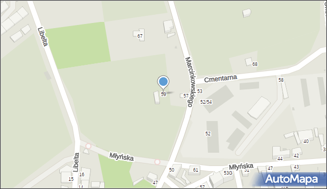 Inowrocław, Marcinkowskiego Karola, 59, mapa Inowrocławia