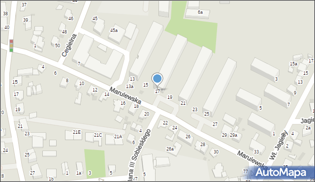 Inowrocław, Marulewska, 17, mapa Inowrocławia