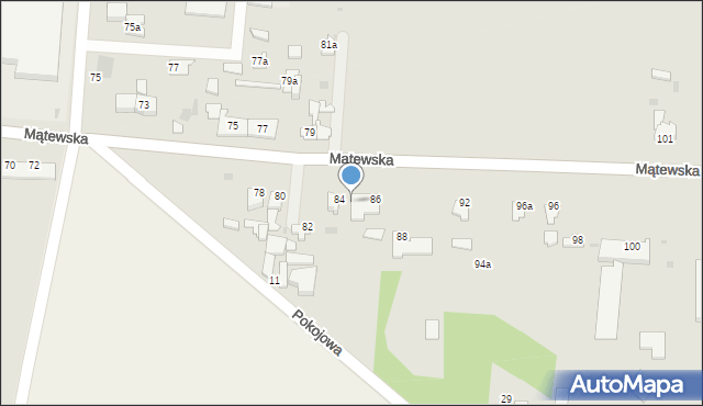 Inowrocław, Mątewska, 86a, mapa Inowrocławia