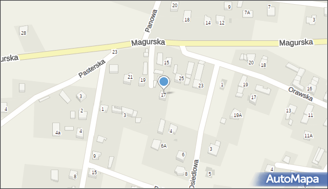 Jabłonka, Magurska, 17, mapa Jabłonka