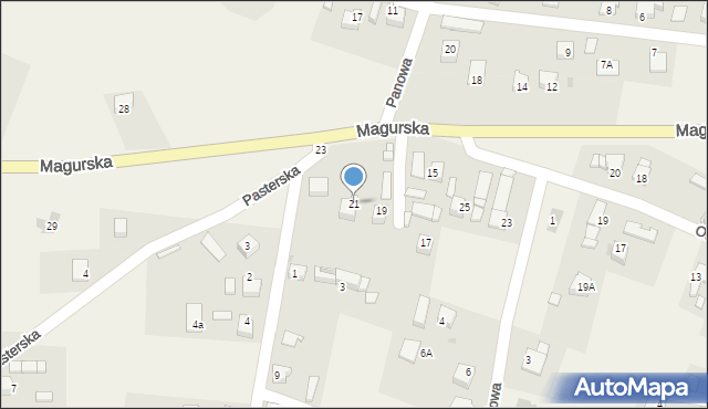 Jabłonka, Magurska, 21, mapa Jabłonka