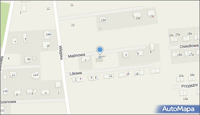 Janczewo, Malinowa, 2b, mapa Janczewo