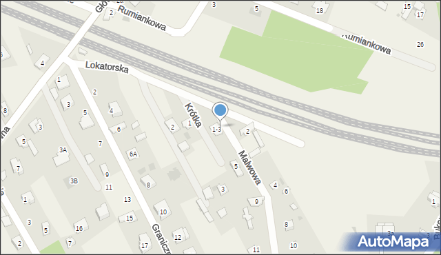 Janówka, Malwowa, 1/3, mapa Janówka