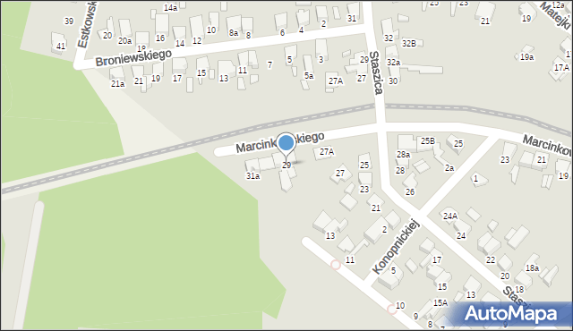 Jarocin, Marcinkowskiego Karola, 29, mapa Jarocin