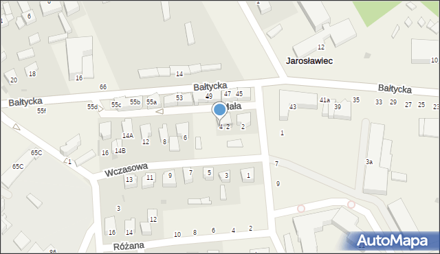 Jarosławiec, Mała, 4, mapa Jarosławiec
