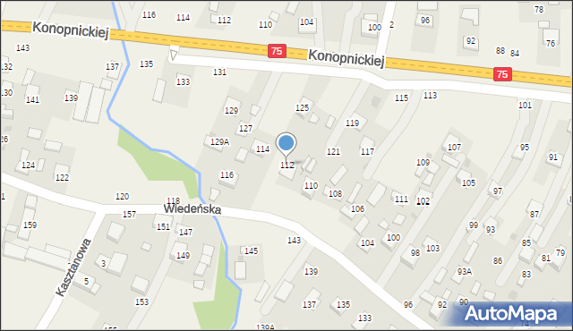 Jasień, Mazurkiewicza, ks., 112, mapa Jasień