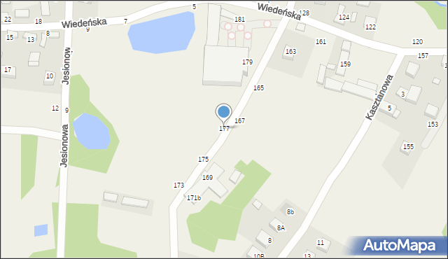 Jasień, Mazurkiewicza, ks., 177, mapa Jasień