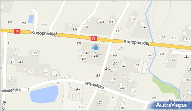 Jasień, Mazurkiewicza, ks., 185, mapa Jasień