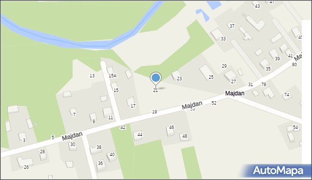 Jastkowice, Majdan, 21, mapa Jastkowice