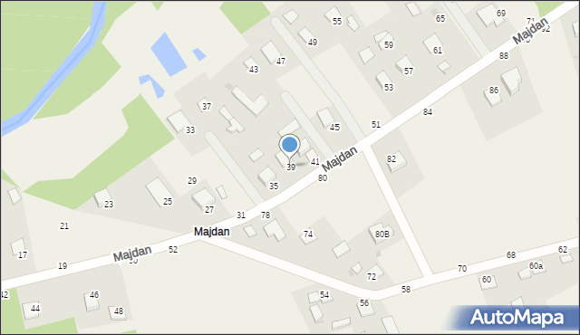 Jastkowice, Majdan, 39, mapa Jastkowice