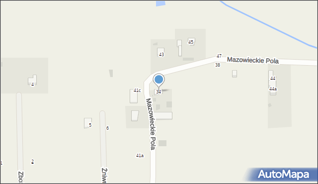 Jastrzębnik, Mazowieckie Pola, 34, mapa Jastrzębnik