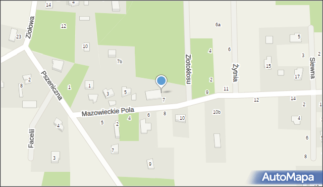 Jastrzębnik, Mazowieckie Pola, 7a, mapa Jastrzębnik